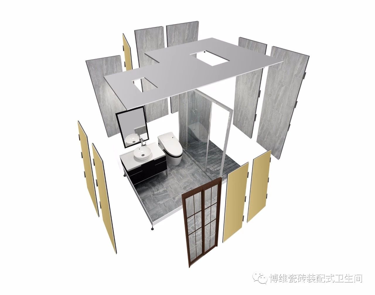 博维装配式整体卫生间结构图        行业发展现状         1:装配式